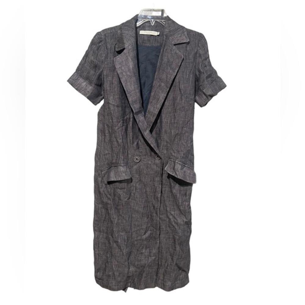 711 by szeki New York 100% linen long jacket Size XS